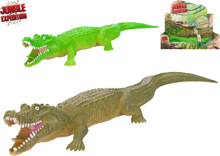 Jungle Expedition crocodil 28 cm – figurină din plastic realistă pentru copii