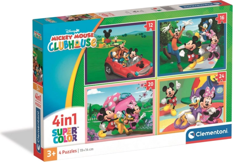 Puzzle 4în1 CLUBUL LUI MICKEY (12, 16, 20 și 24 piese) – CLEMENTONI