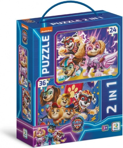 Puzzle pentru copii Patrula Cățelușilor Cățeii salvează lumea 2 în 1