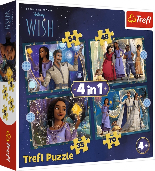 Puzzle 4în1 DISNEY Wish – dorințe împlinite