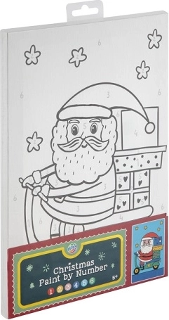 CCG XMAS pictură pe numere pe pânză – Moș Crăciun (30 × 19 cm)