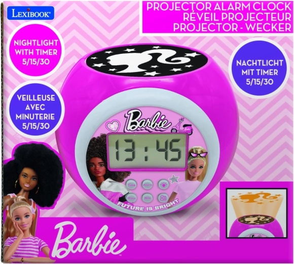 Ceas deșteptător pentru copii Barbie cu proiector