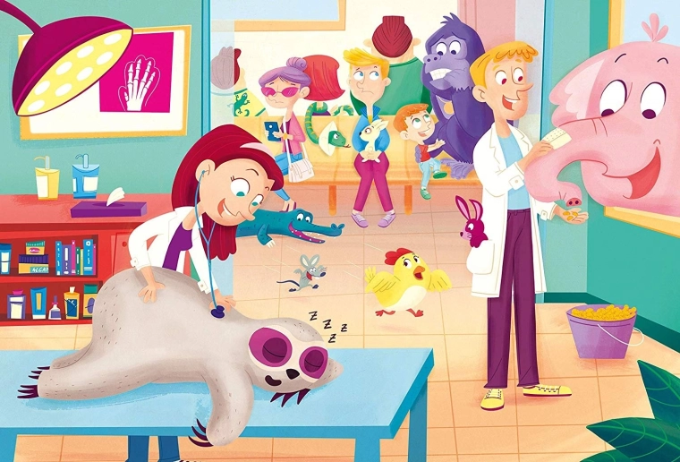 CLEMENTONI Puzzle La veterinar MAXI 60 piese