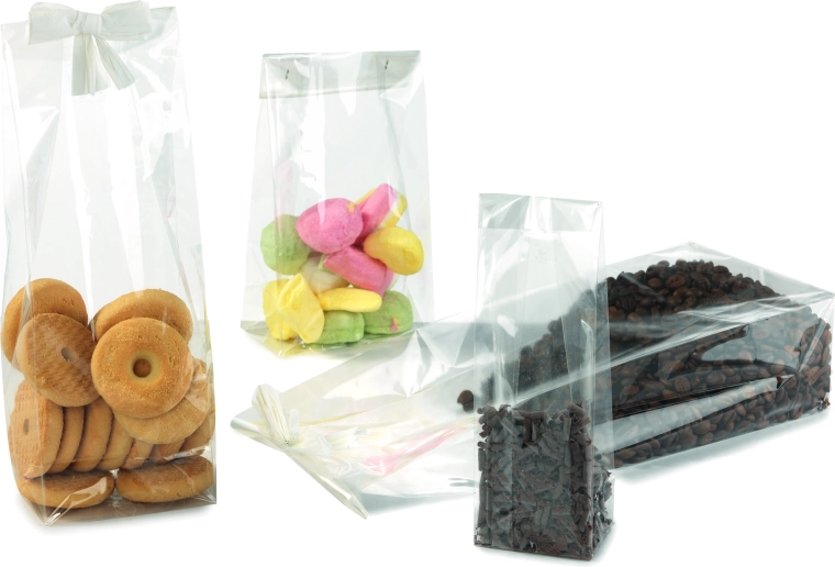 Pungă celofan transparentă 8 × 24 + 4 cm