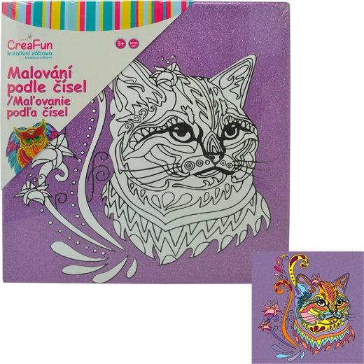 Pictură pe pânză – pisică 30 × 30 cm