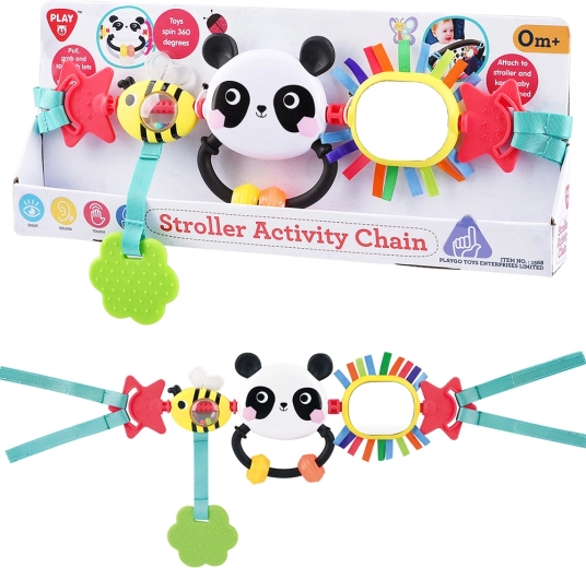 Playgo jucărie suspendată pentru cărucior panda și albinuță