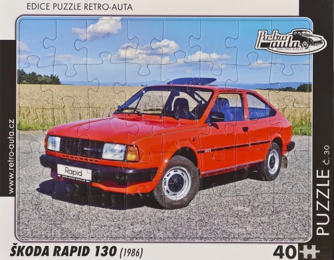 Puzzle auto retro Škoda Rapid 130 (1986) 40 piese