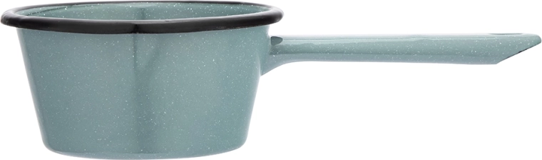 Ibric conic cu mâner și cioc de turnare 12 cm, 450 ml, verde salvie cu stropi