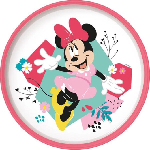 Farfurie din plastic cu bază antiderapantă MINNIE 19,5 cm