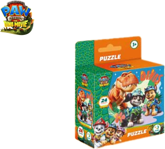 Puzzle Paw Patrol: The Dino Movie – T-Rex Timmy, 24 de piese, 22 × 22 cm