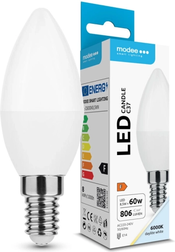 Bec LED tip lumânare Modee C37 8,5 W E14 806 lm alb rece