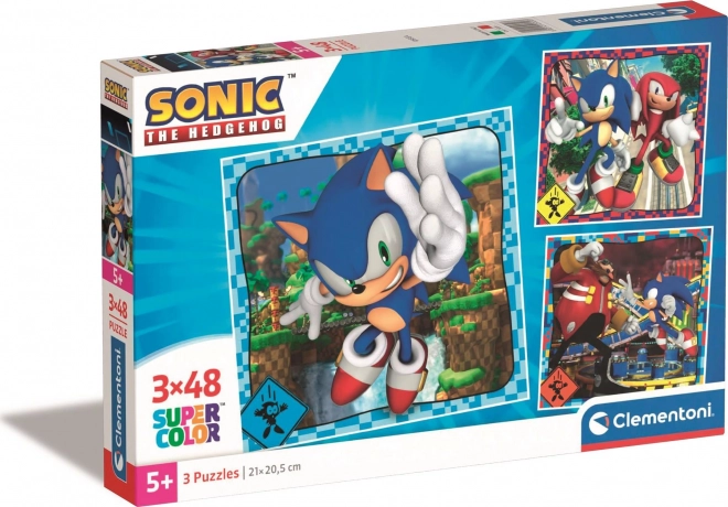 Puzzle 3×48 piese CLEMENTONI SONIC