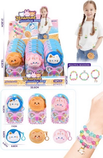 Husă pufoasă cu brățări – pisică, urs, iepure