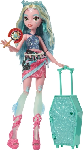 Monster High Straszysekrety vacanță înfricoșător de stilată păpușă Lagoona Blue cu surprize
