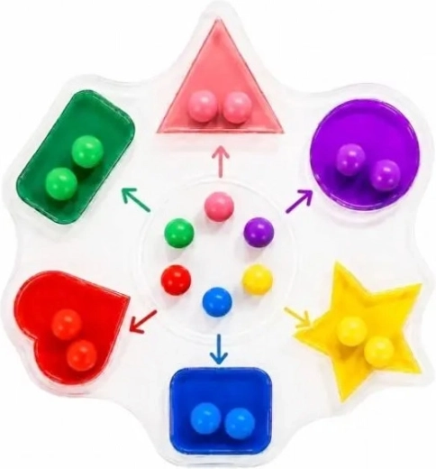 Jucărie senzorială antistres tip „squishy” – sorter de culori cu gel