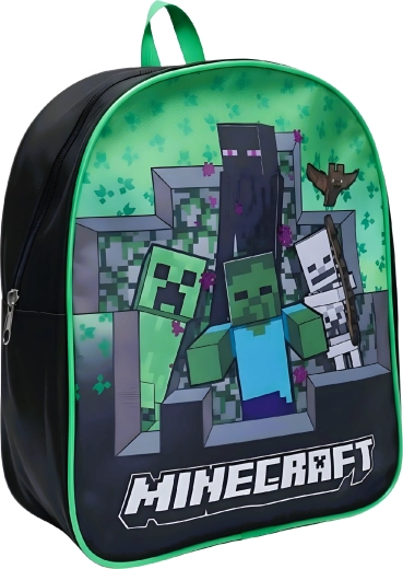 Rucsac pentru copii Minecraft cu motiv Creeper, Zombie, Enderman și Skeleton
