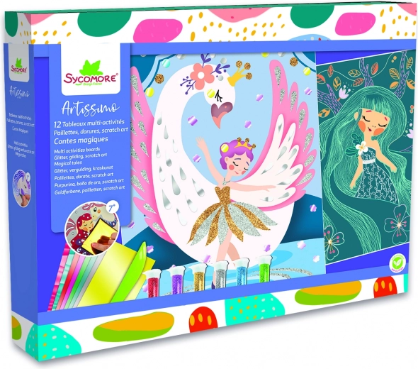 Artissimo XXL set creativ – răzuire, folie metalică și sclipici: povești magice