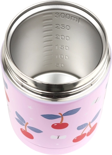 A Little Lovely Company recipient izolat din oțel inoxidabil pentru mâncare – cireșe