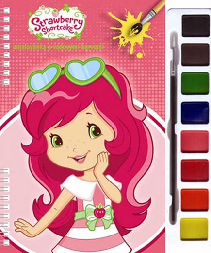 Akim caiet de colorat cu acuarele Căpșunica (Strawberry Shortcake)