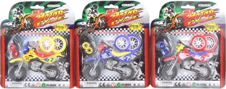 Motocicletă de asamblat cu șuruburi, cu accesorii pentru copii