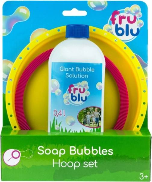 FRU BLU set cu inel pentru baloane de săpun + soluție 0,4 l