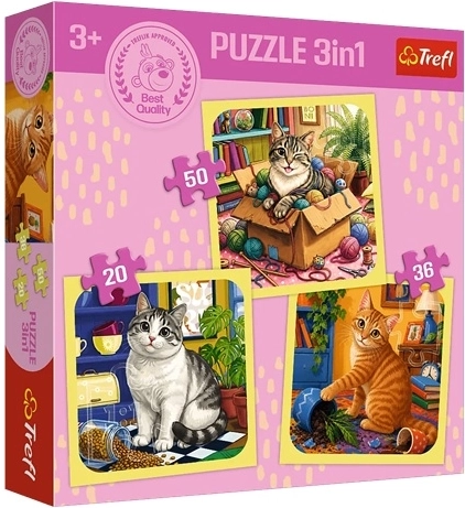 Puzzle pentru copii 3 în 1 Momente fericite