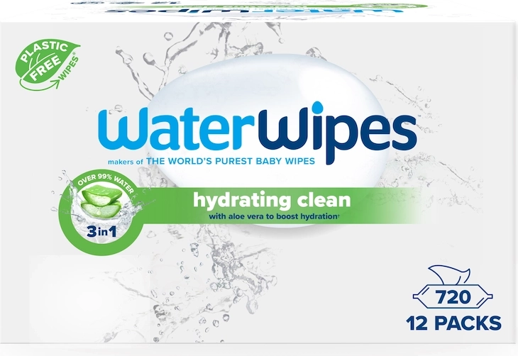 WaterWipes șervețele umede hidratante cu aloe vera 3 în 1 60 buc. - 12 buc.