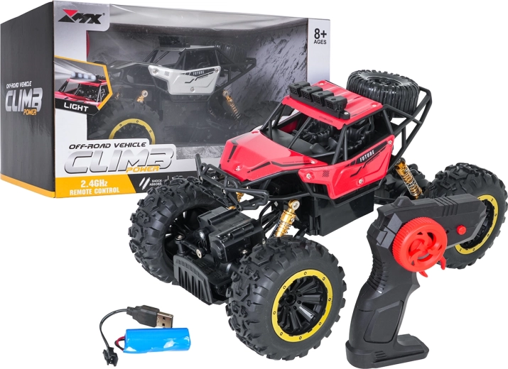 Climb Power rc crawler 4x4 1:18 roșu