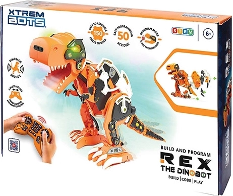 Xtrem Bots dinozaur robotic Rex cu telecomandă (set de construcție STEM)