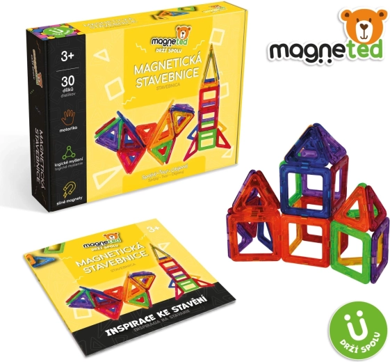 Set de construcție magnetic Magneted, 30 de piese