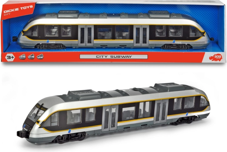 Tren urban roșu cu uși care se deschid REGIO de la Dickie Toys