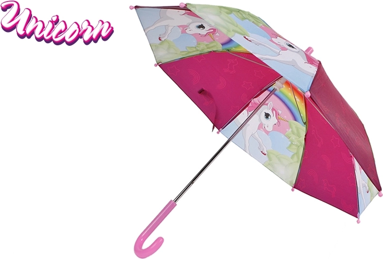 Umbrelă pentru copii cu unicorn 68 × 60 cm – roz
