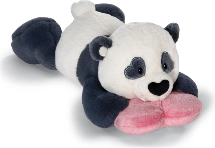 Nici panda de pluș Love cu inimioară, culcată 20 cm