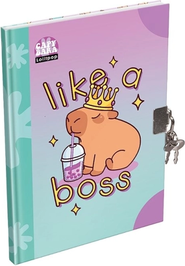 Jurnal LizzyCard A5 Capybara cu lacăt