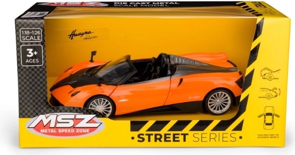 Model auto MSZ Pagani Huayra Roadster 1:24 portocaliu