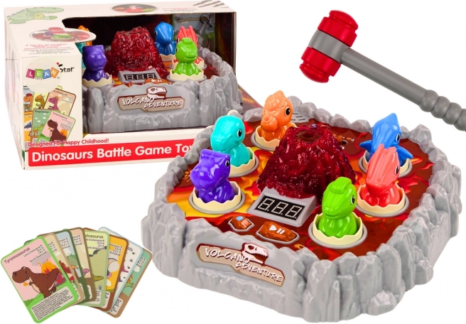 Joc de Îndemânare Dinozauri cu Vulcan Fumegând, Lumină și Sunete
