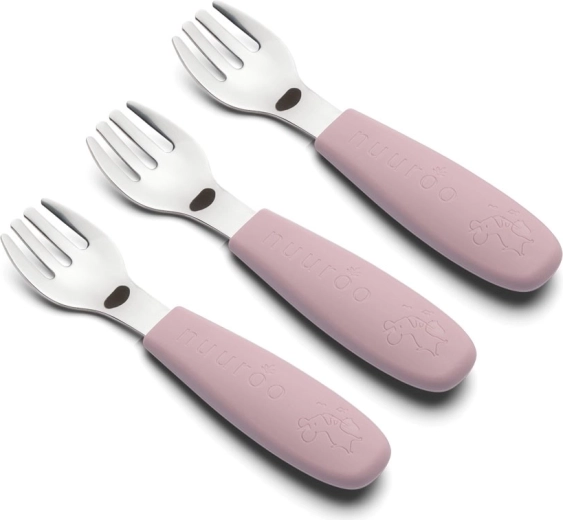 NUUROO Felix set de furculițe woodrose (3 buc)