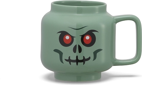 Cană ceramică Lego – schelet verde, 530 ml