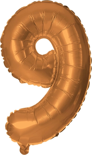 Balon folie cifră 9, 30 cm, bronz TORO