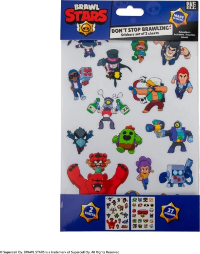 Autocolante Brawl Stars – set cu 37 de modele, 2 coli