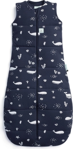 Ergopouch sac de dormit pentru bebeluși din bumbac organic Jersey Whale 2,5 TOG (3–12 luni, 6–10 kg)