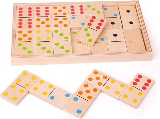 Domino mare din lemn Bigjigs Toys