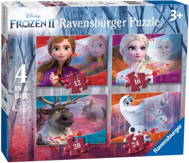 Puzzle Ravensburger Regatul de gheață 2 4 în 1 (12, 16, 20 și 24 de piese)