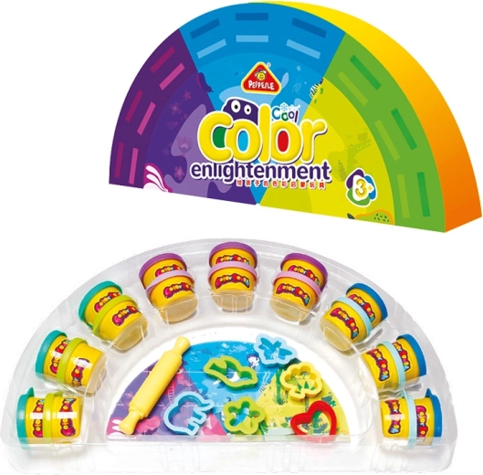 Set mare de plastilină – 18 piese în culori reci