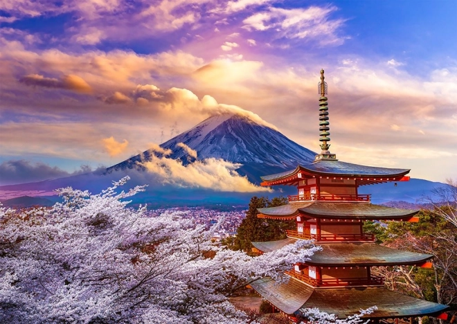 Puzzle Muntele Fuji primăvara, Japonia – 1000 piese