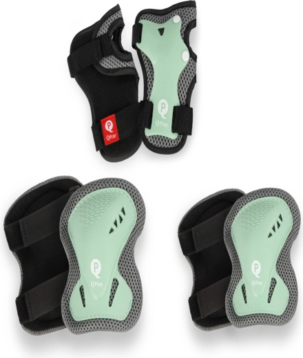 QPLAY protecții pentru copii jade green, mărimea S (3–5 ani)