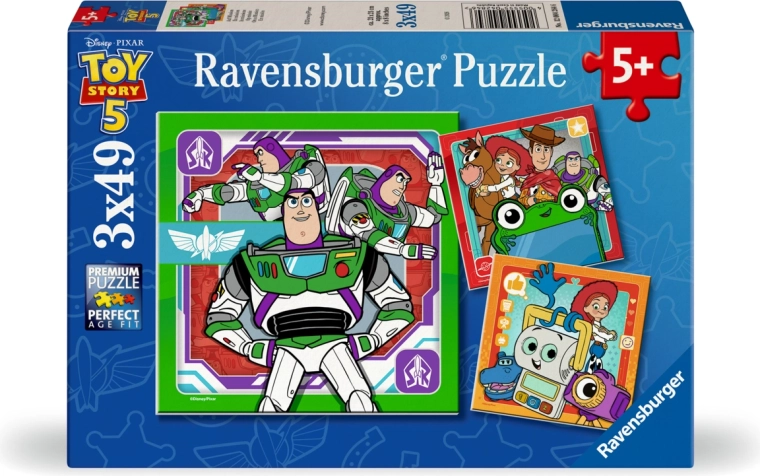 Puzzle Ravensburger Toy Story: Povestea jucăriilor 5 (3x49 piese)