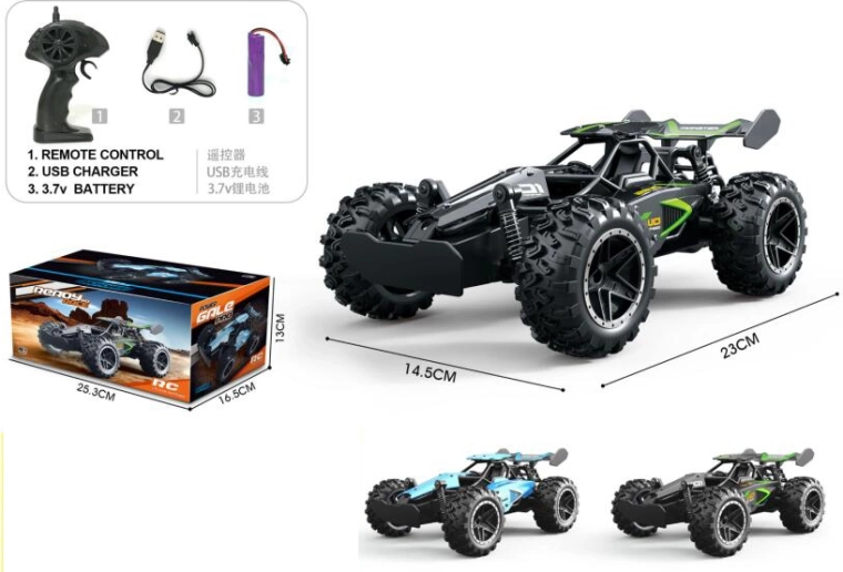 Mașină RC Monster 1:18 cu încărcare USB și baterie