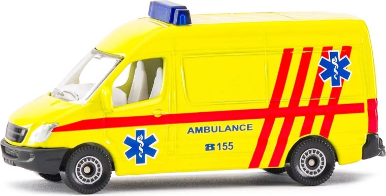 Ambulanță SIKU dubă galbenă (versiune CZ) - 1 bucată
