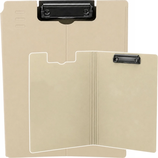 Clipboard din plastic cu capac și clemă metalică A4, bej - 1 bucată